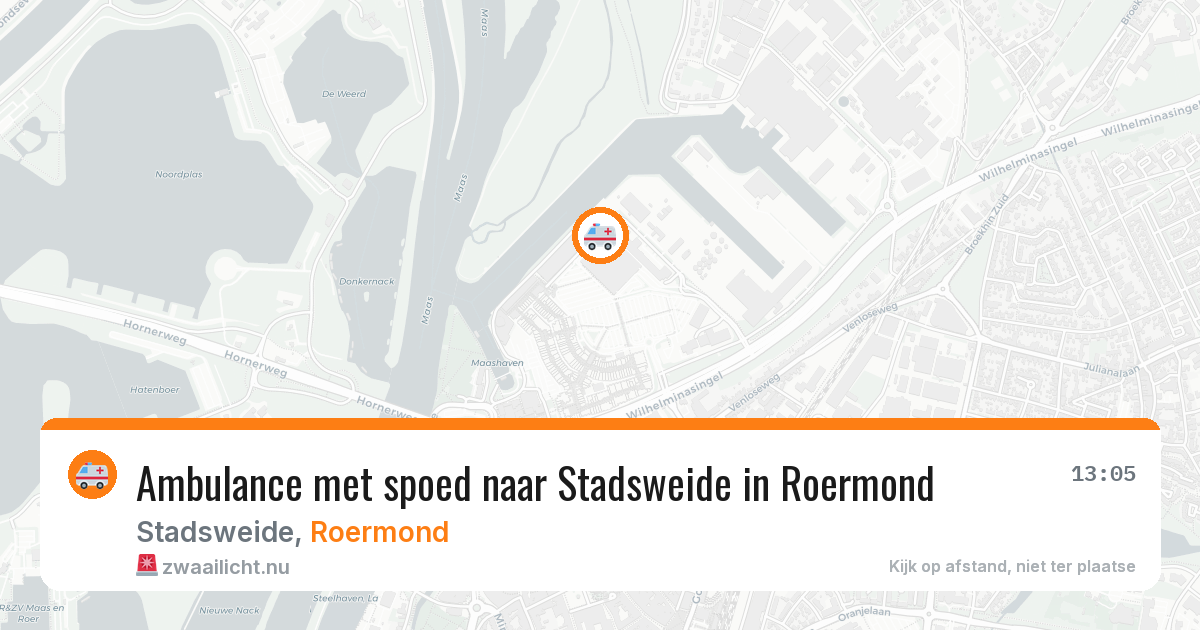 Ambulance met spoed naar Stadsweide in Roermond — 25 jan 2026