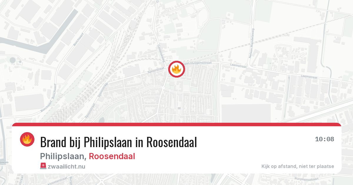 Brand bij Philipslaan in Roosendaal — 17 mrt 2026