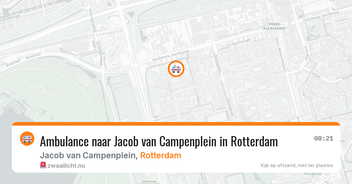 Ambulance naar Jacob van Campenplein in Rotterdam — 6 jun 2026