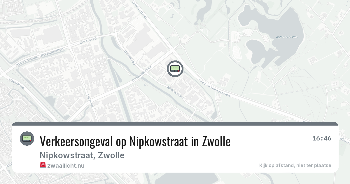 Verkeersongeval op Nipkowstraat in Zwolle — 24 jul 2026