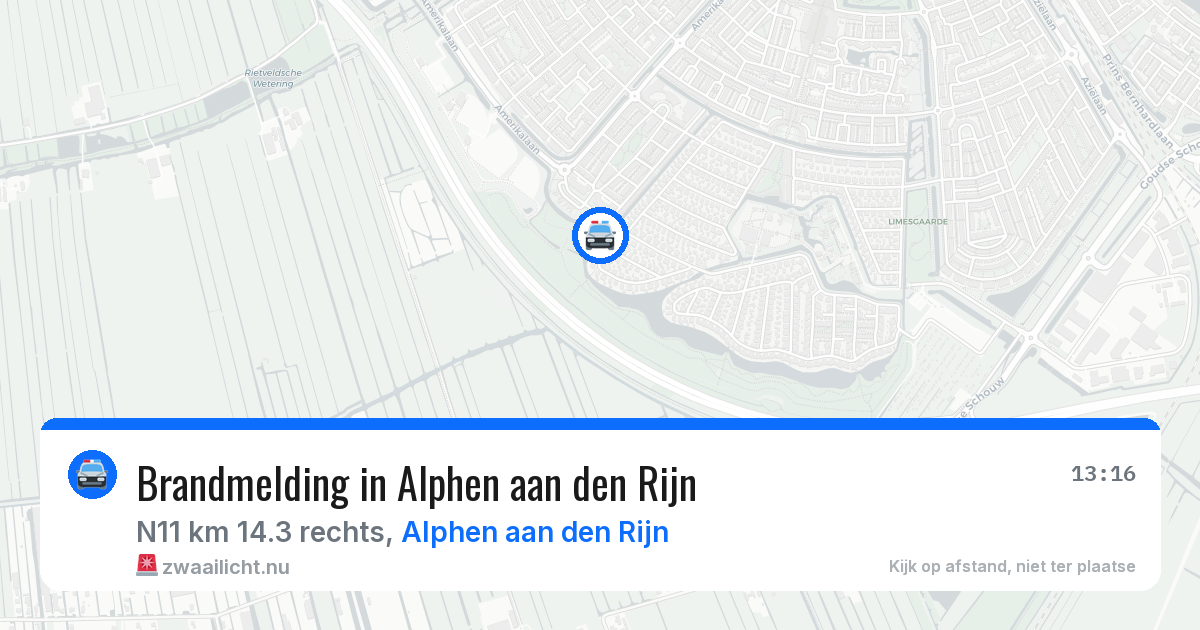 Brandmelding in Alphen aan den Rijn — 26 apr 2026