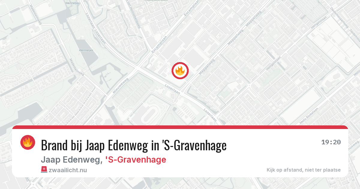 Brand bij Jaap Edenweg in 'S-Gravenhage — 13 mei 2026