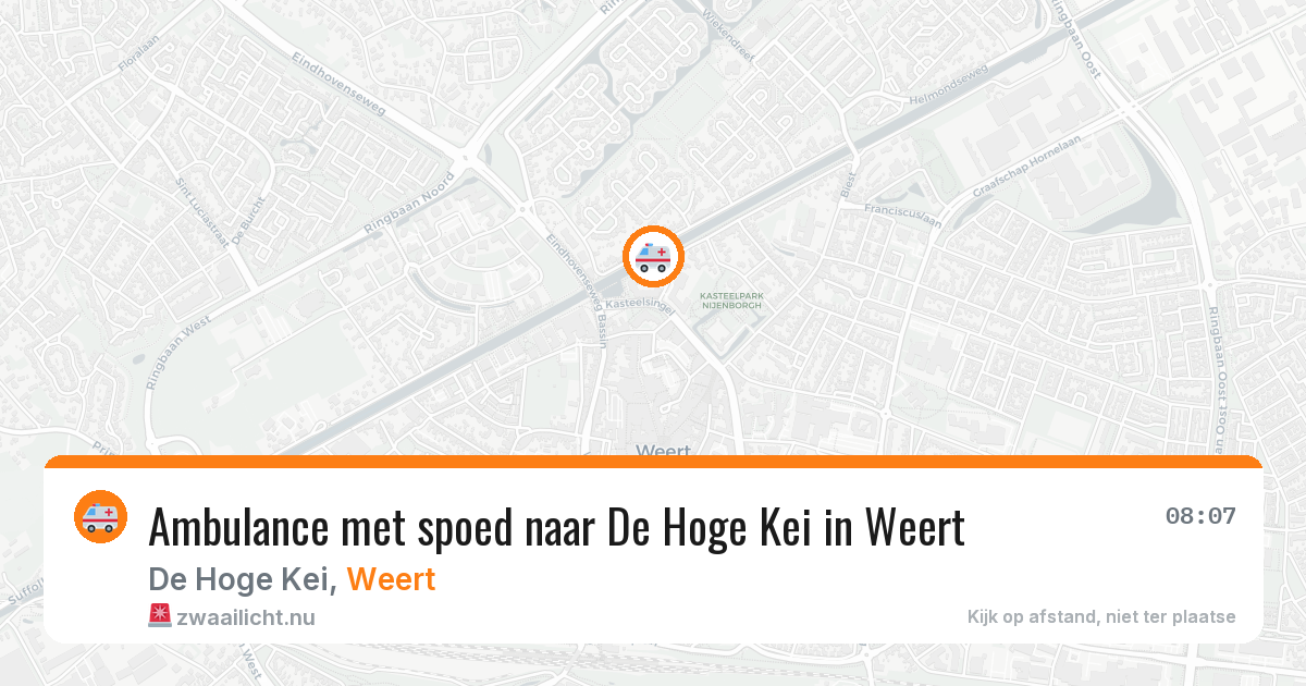 Ambulance met spoed naar De Hoge Kei in Weert — 15 jul 2026
