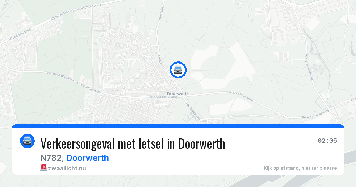 Verkeersongeval met letsel in Doorwerth — 22 jul 2026