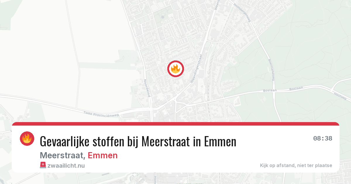 Gevaarlijke stoffen bij Meerstraat in Emmen — 21 mei 2026