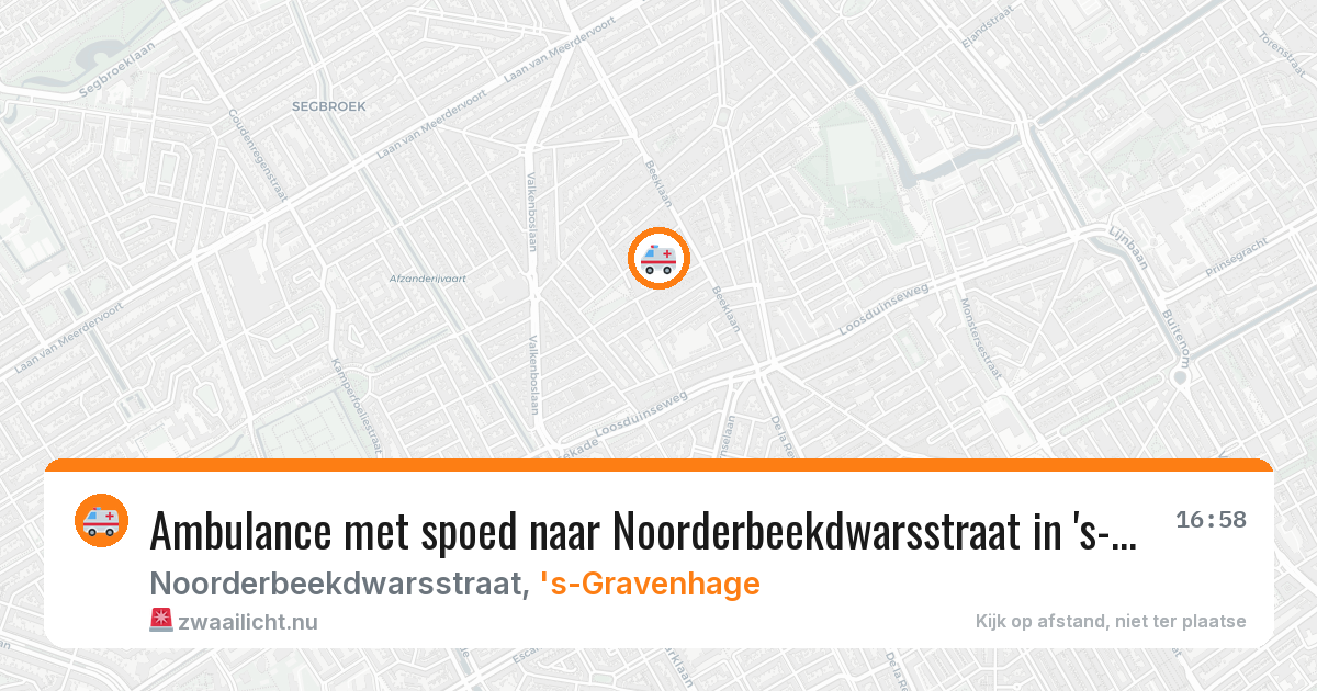 Ambulance met spoed naar Noorderbeekdwarsstraat in 's-Gravenhage — 28 mei 2026