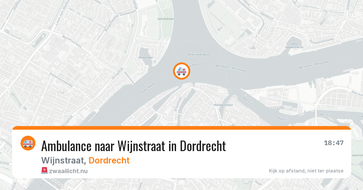 Ambulance naar Wijnstraat in Dordrecht — 1 jun 2026