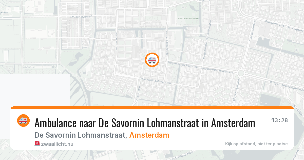 Ambulance naar De Savornin Lohmanstraat in Amsterdam — 10 jul 2026