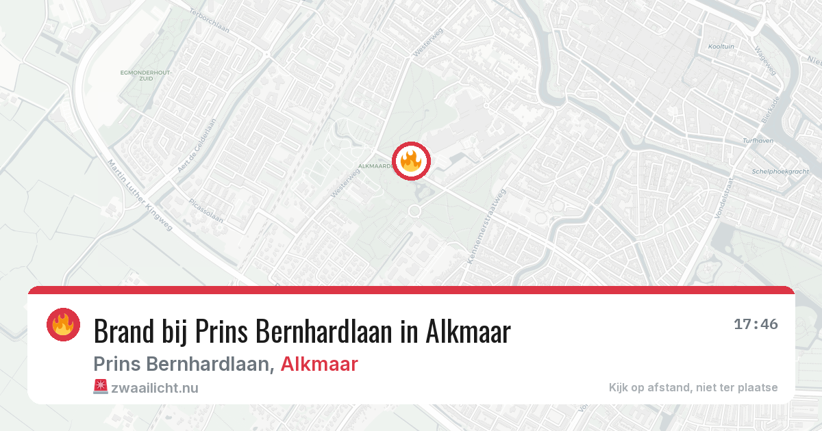 Brand bij Prins Bernhardlaan in Alkmaar — 4 mei 2026