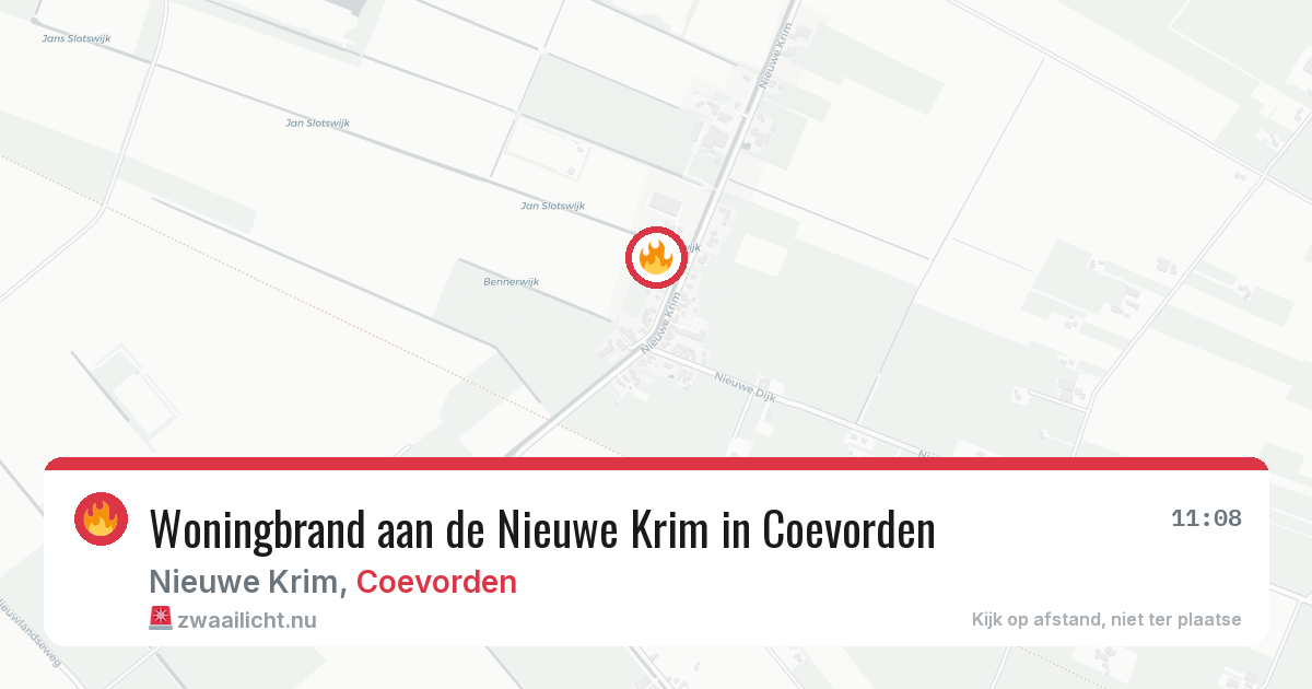 Woningbrand aan de Nieuwe Krim in Coevorden — 14 feb 2026