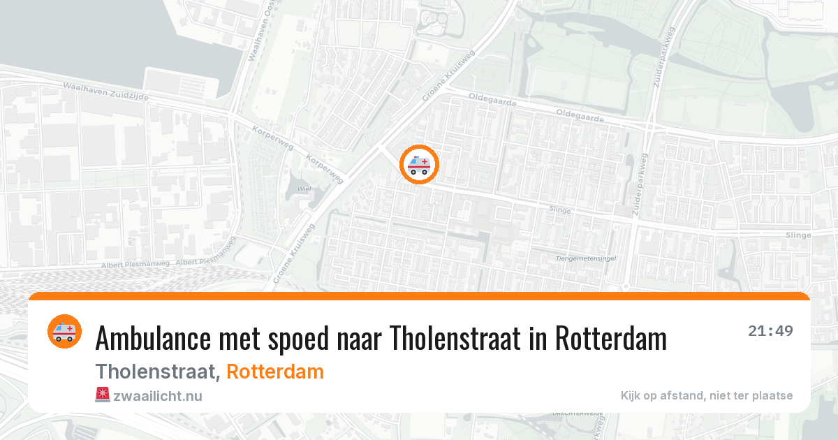 Ambulance met spoed naar Tholenstraat in Rotterdam — 26 jul 2026