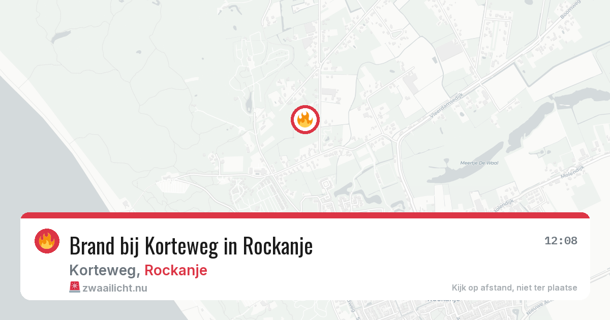 Brand bij Korteweg in Rockanje — 25 mei 2026