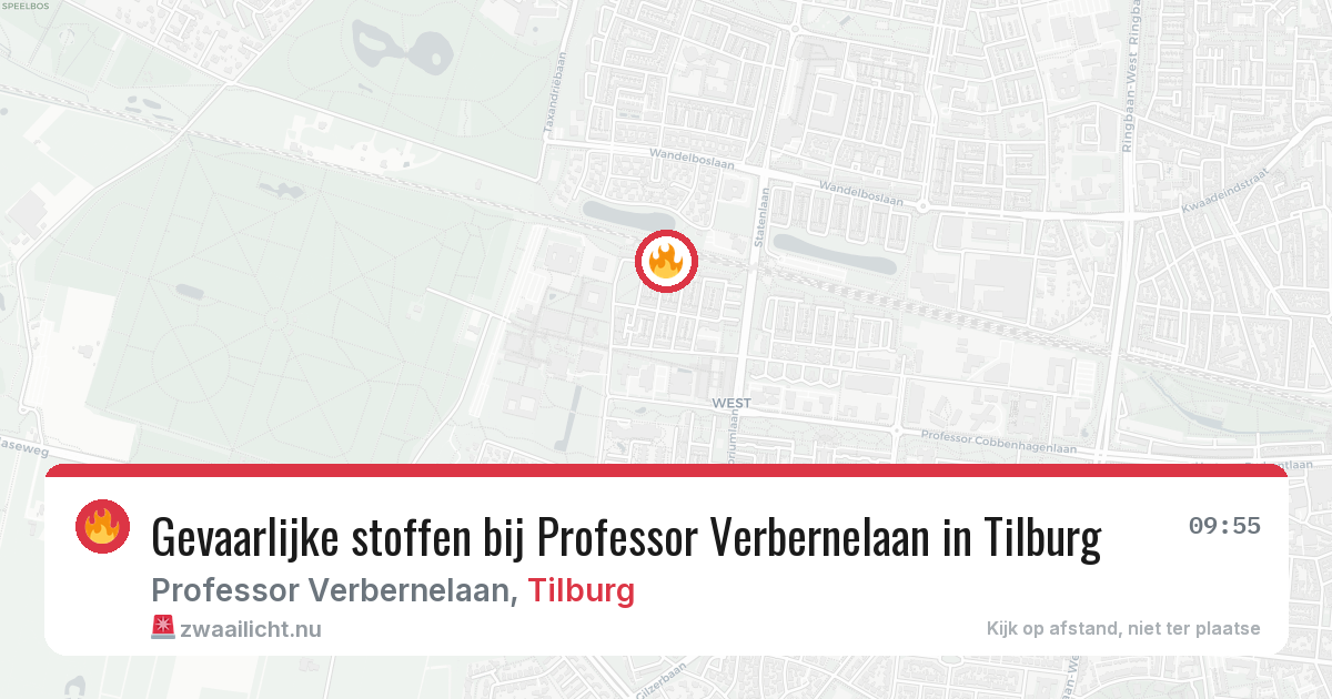 Gevaarlijke stoffen bij Professor Verbernelaan in Tilburg — 13 apr 2026