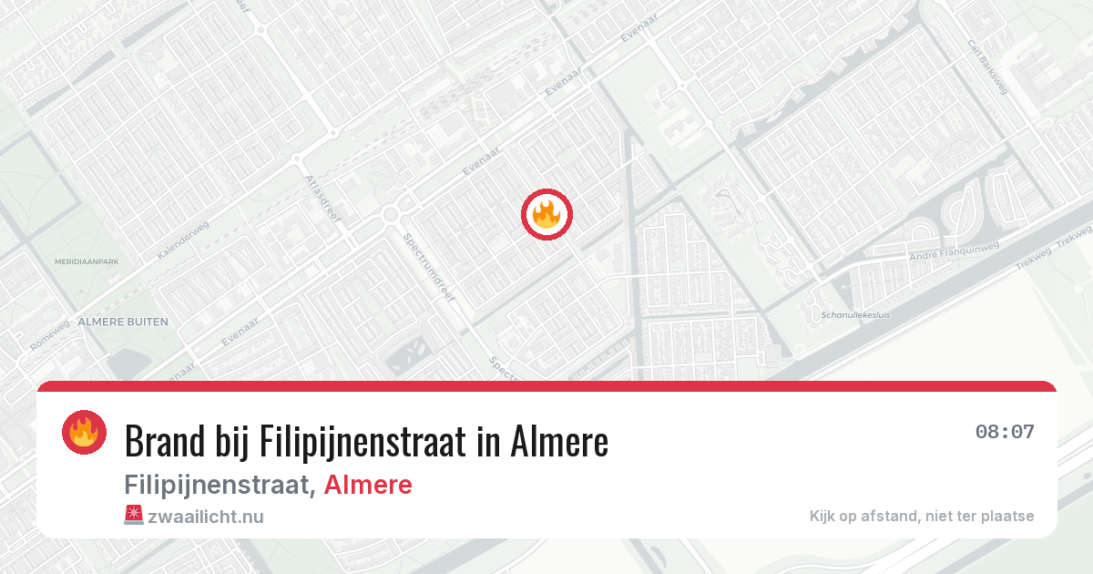 Brand bij Filipijnenstraat in Almere — 24 jul 2026
