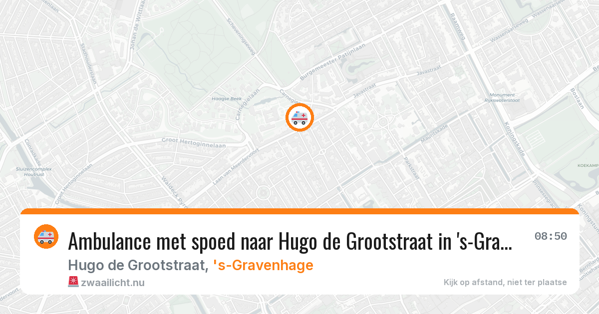 Ambulance met spoed naar Hugo de Grootstraat in 's-Gravenhage — 19 jul 2026