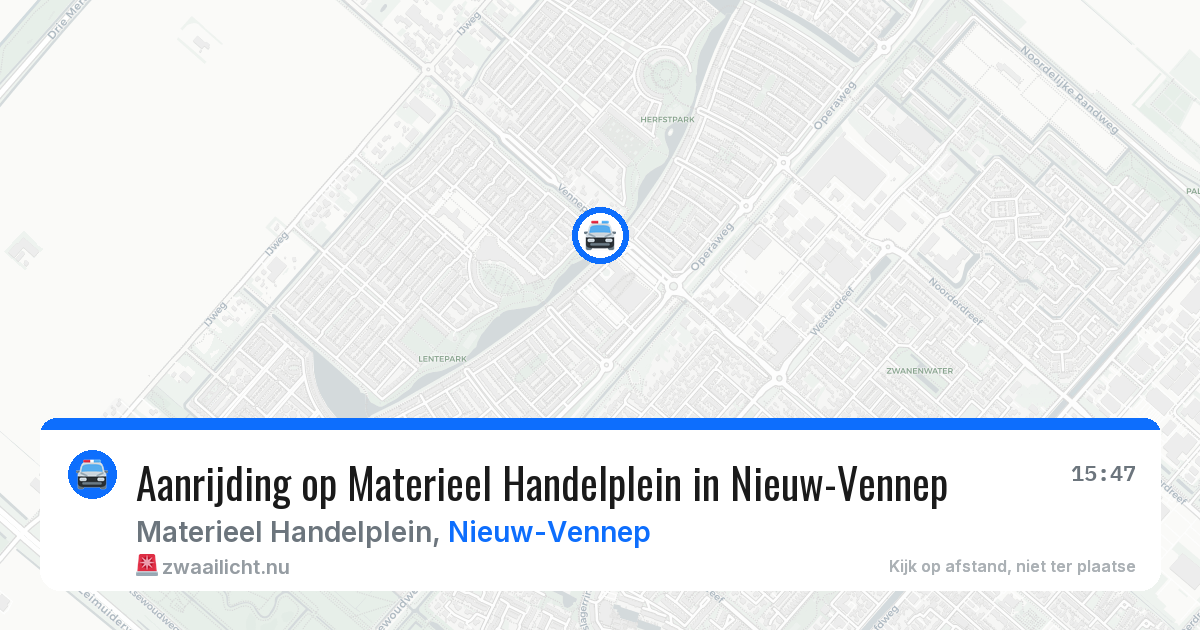 Aanrijding op Materieel Handelplein in Nieuw-Vennep — 20 jul 2026