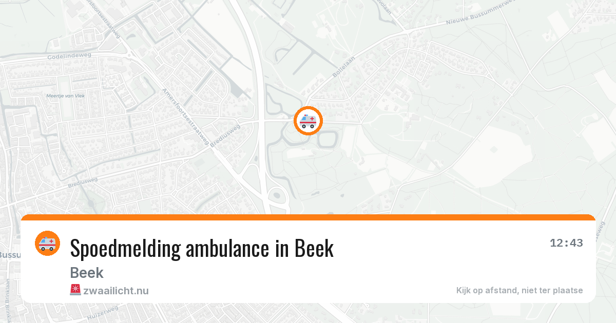 Spoedmelding ambulance in Beek — 16 jul 2026