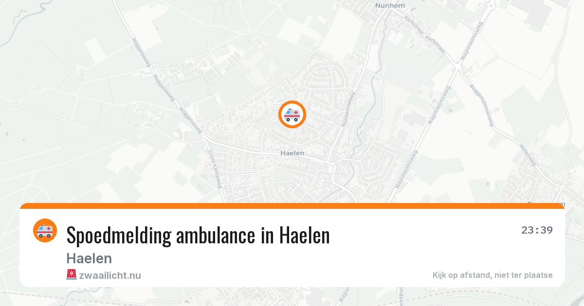Spoedmelding ambulance in Haelen — 23 mei 2026