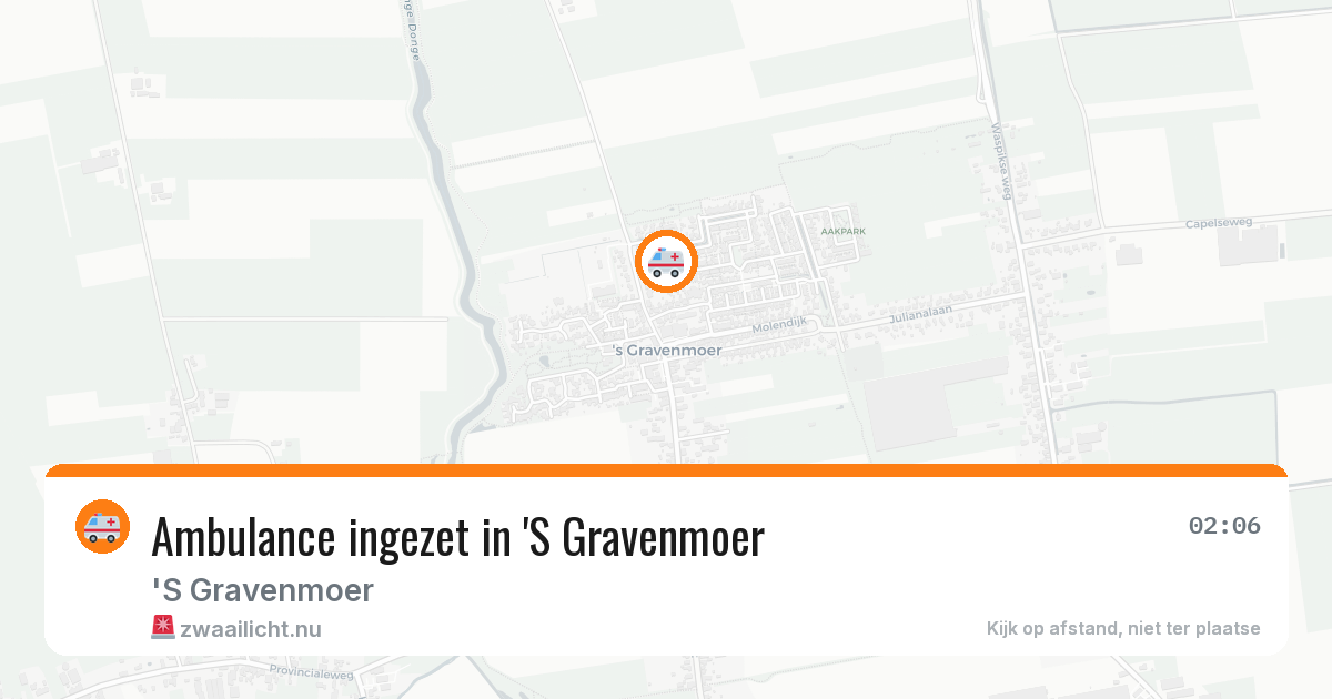 Ambulance ingezet in 'S Gravenmoer — 13 jul 2026