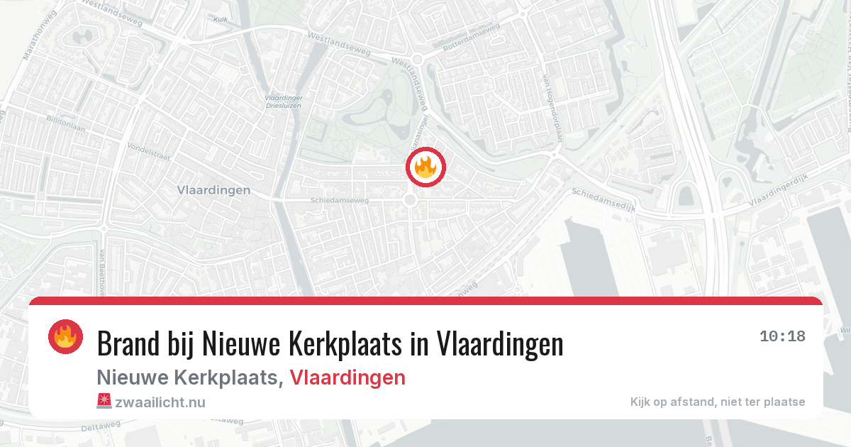 Brand bij Nieuwe Kerkplaats in Vlaardingen — 31 mrt 2026