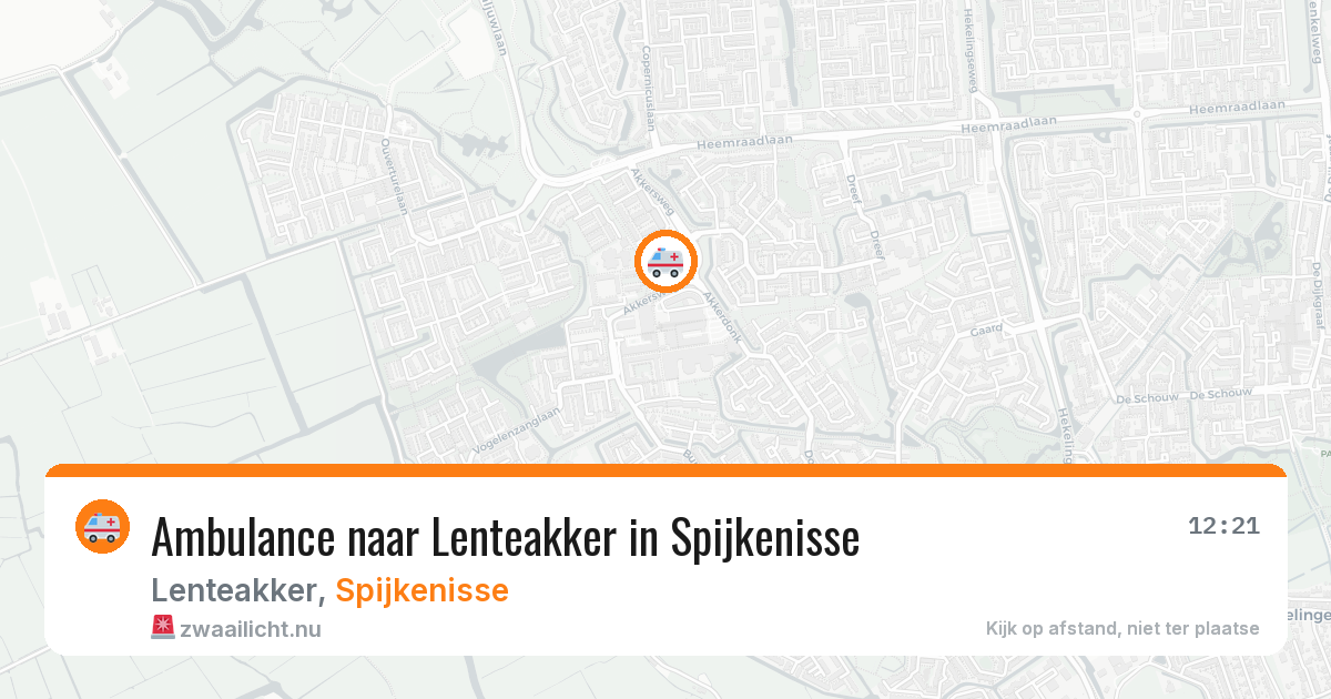 Ambulance naar Lenteakker in Spijkenisse — 24 jul 2026
