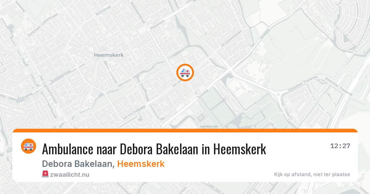 Ambulance naar Debora Bakelaan in Heemskerk — 18 mei 2026