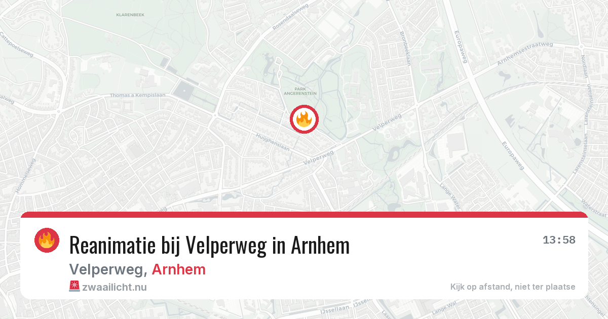 Reanimatie bij Velperweg in Arnhem — 10 mei 2026
