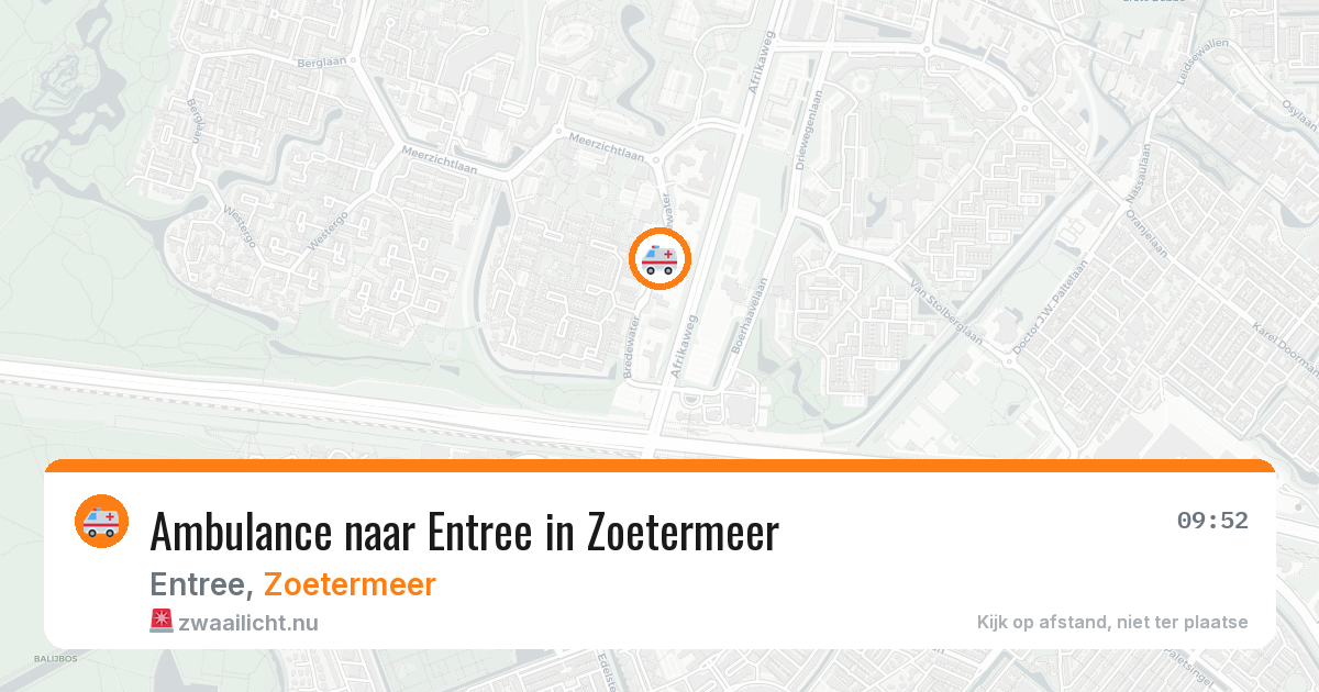 Ambulance naar Entree in Zoetermeer — 4 jun 2026