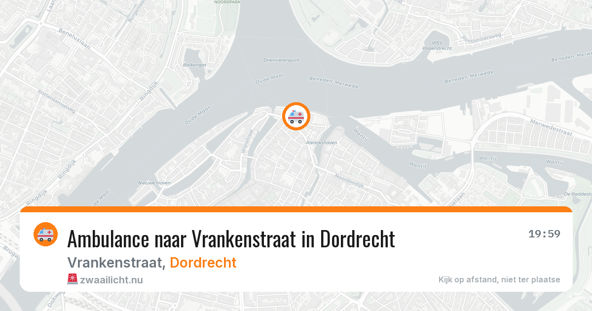 Ambulance naar Vrankenstraat in Dordrecht — 14 jul 2026