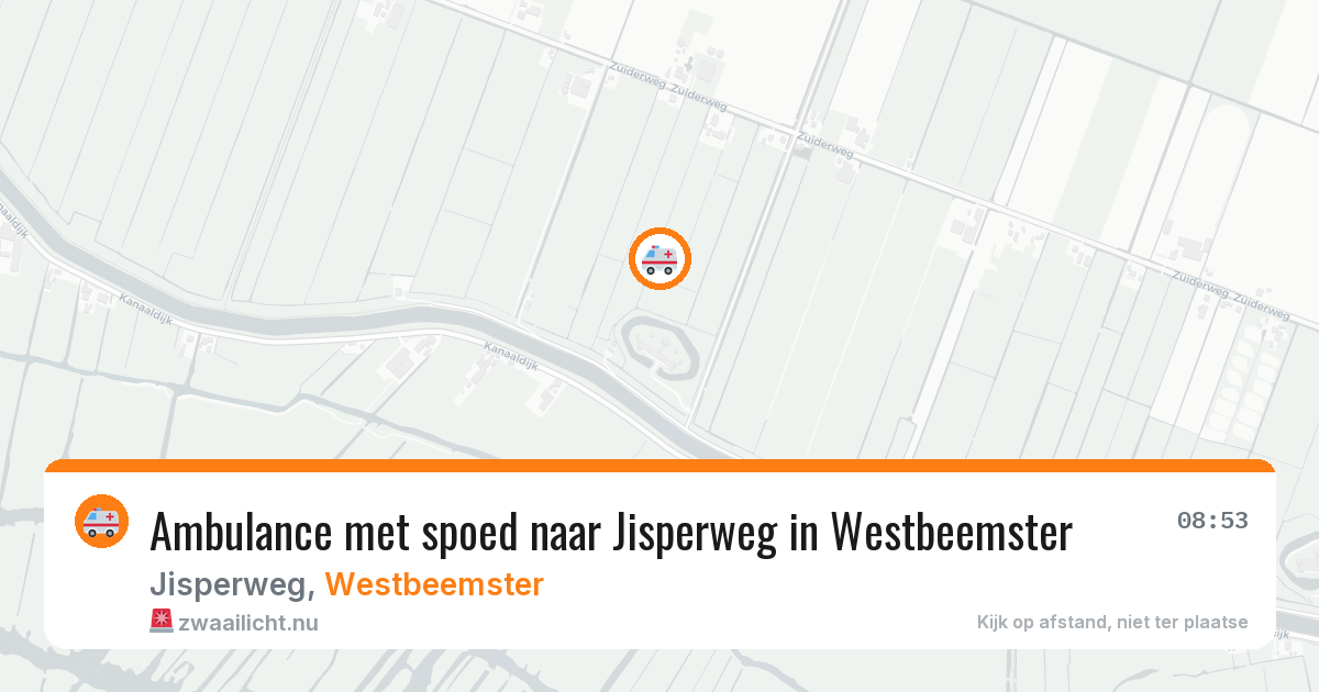 Ambulance met spoed naar Jisperweg in Westbeemster — 14 jul 2026