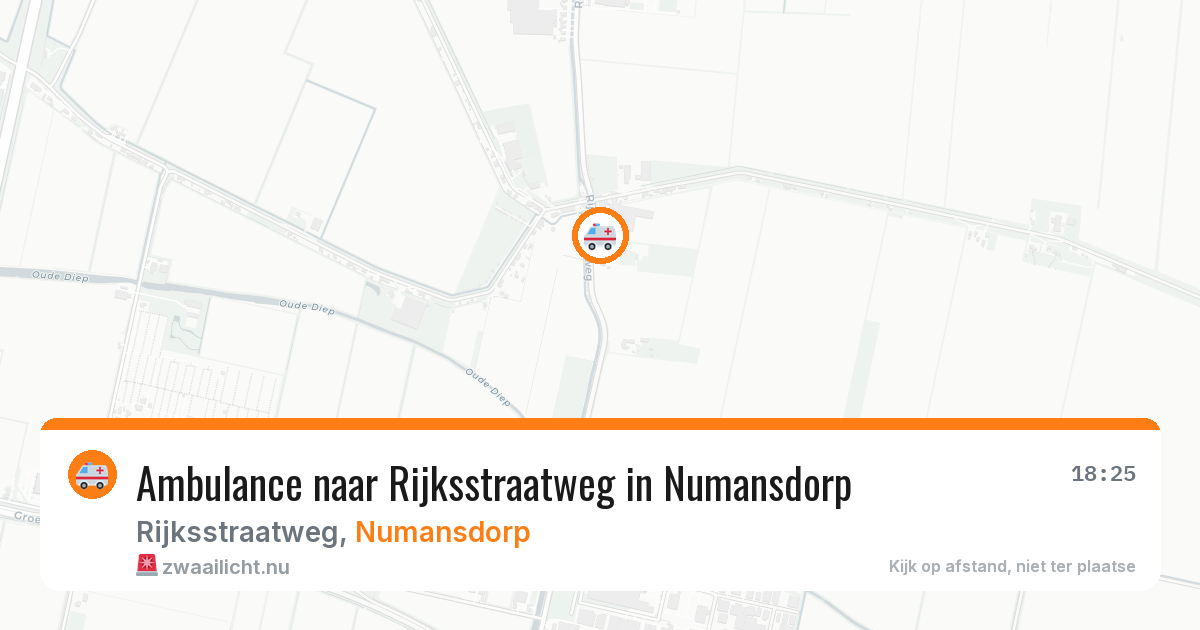 Ambulance naar Rijksstraatweg in Numansdorp — 16 mrt 2026