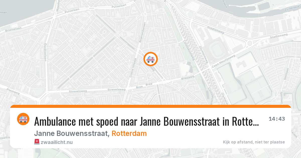 Ambulance met spoed naar Janne Bouwensstraat in Rotterdam — 21 jul 2026