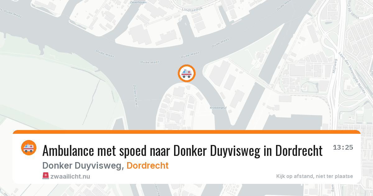 Ambulance met spoed naar Donker Duyvisweg in Dordrecht — 12 mei 2026