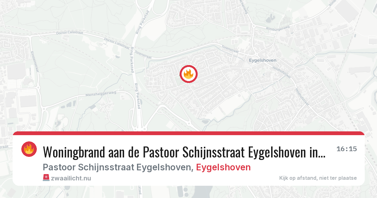 Woningbrand aan de Pastoor Schijnsstraat Eygelshoven in Eygelshoven — 21 jul 2026