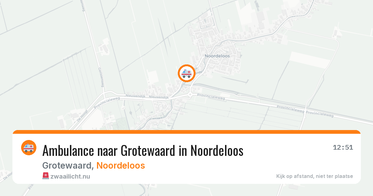 Ambulance naar Grotewaard in Noordeloos — 19 mei 2026