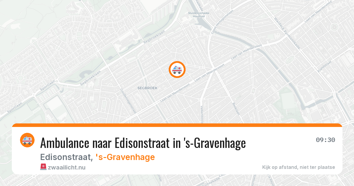 Ambulance naar Edisonstraat in 's-Gravenhage — 16 jul 2026