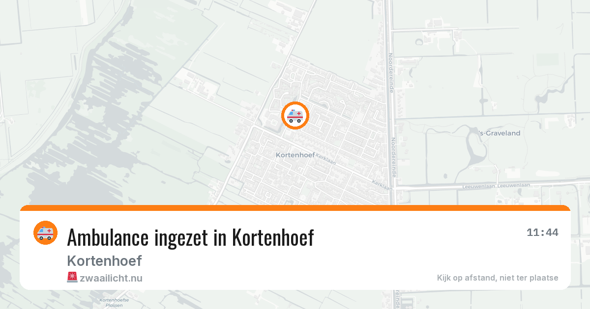 Ambulance ingezet in Kortenhoef — 16 jul 2026