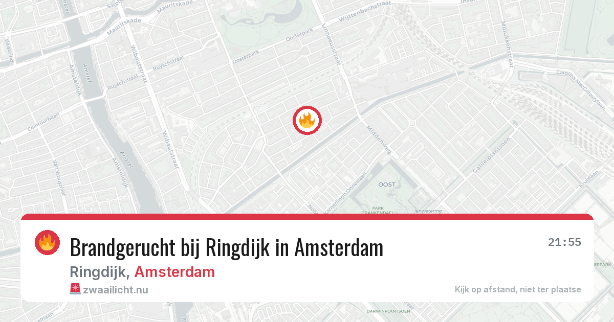 Brandgerucht bij Ringdijk in Amsterdam — 8 jun 2026