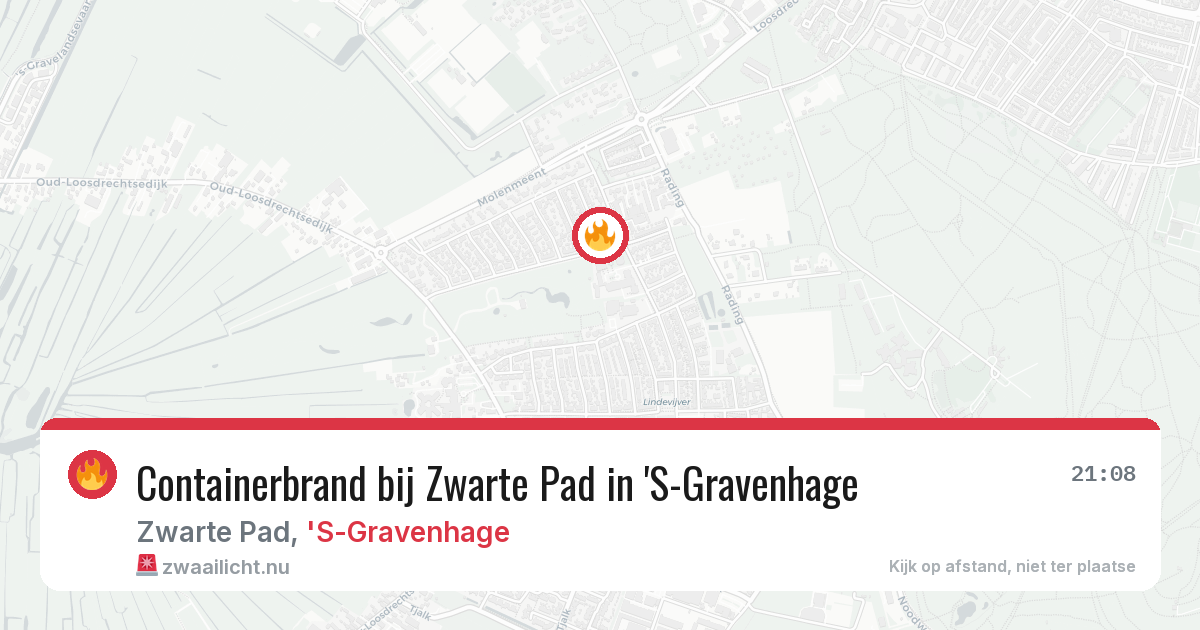 Containerbrand bij Zwarte Pad in 'S-Gravenhage — 7 apr 2026
