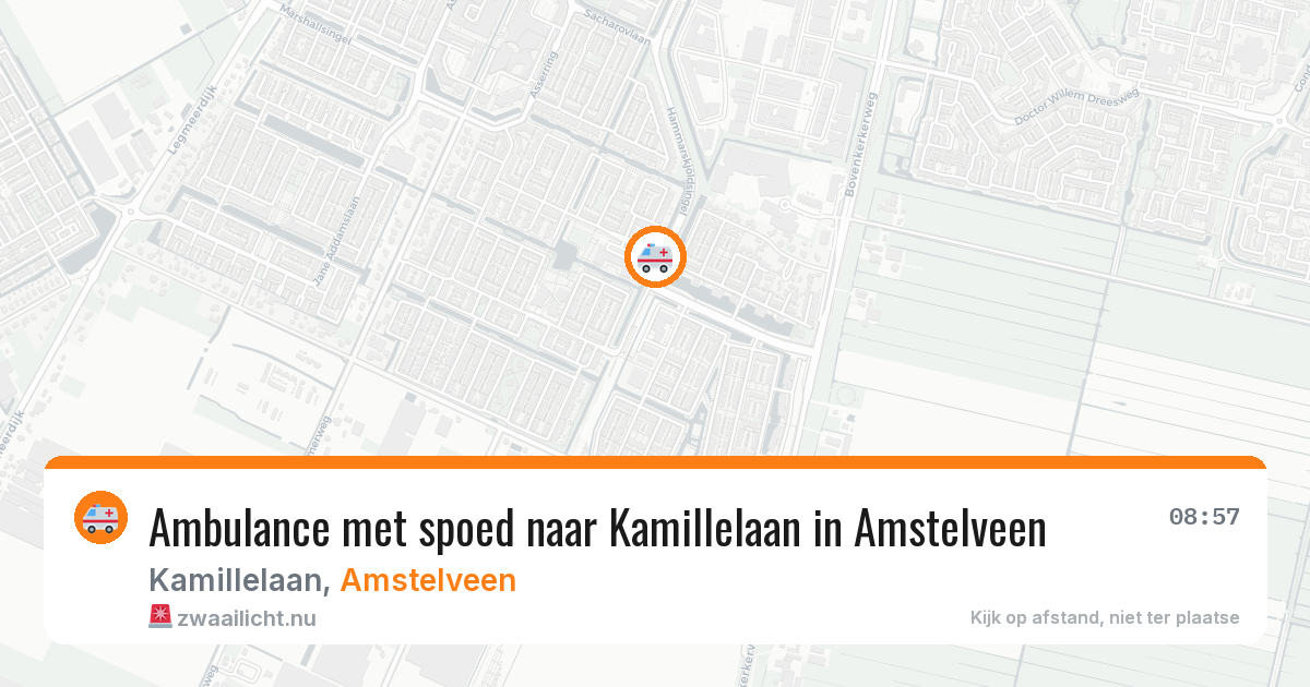 Ambulance met spoed naar Kamillelaan in Amstelveen — 20 mrt 2026