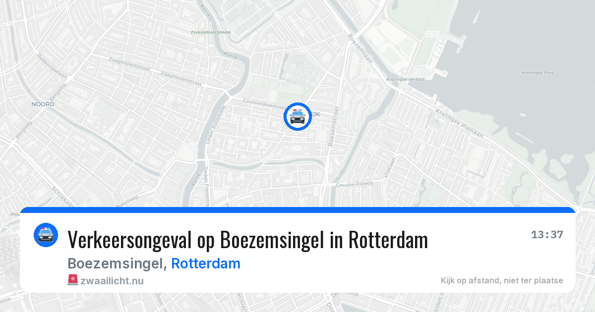 Verkeersongeval op Boezemsingel in Rotterdam — 22 mei 2026