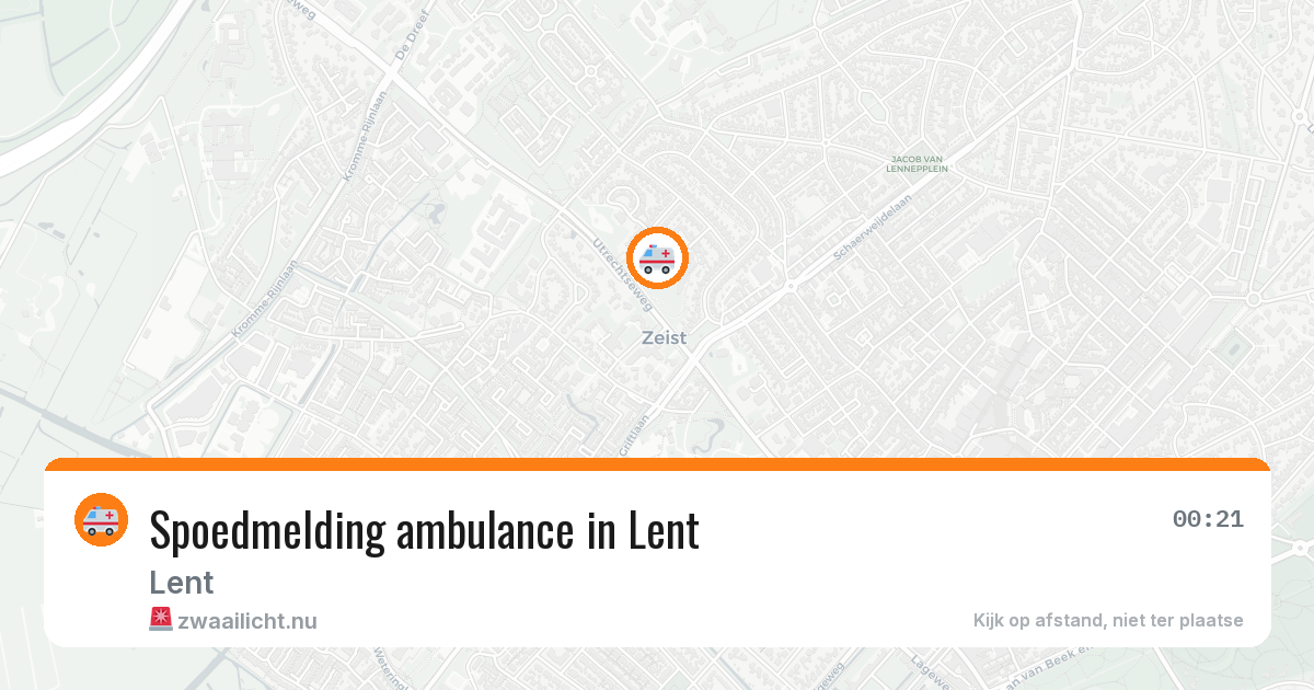 Spoedmelding ambulance in Lent — 25 jan 2026