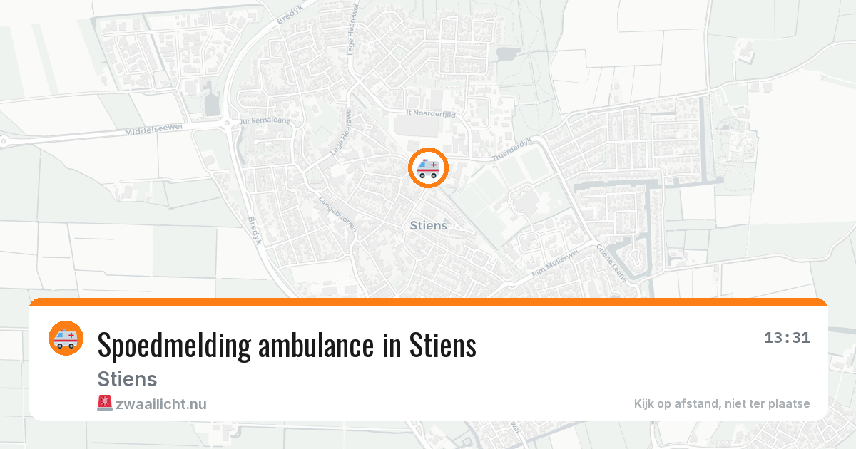 Spoedmelding ambulance in Stiens — 17 jul 2026