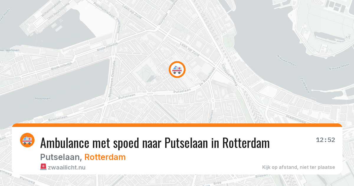 Ambulance met spoed naar Putselaan in Rotterdam — 14 jul 2026
