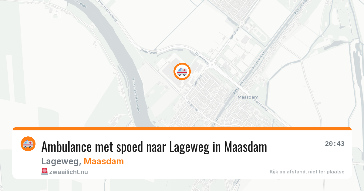 Ambulance met spoed naar Lageweg in Maasdam — 1 apr 2026