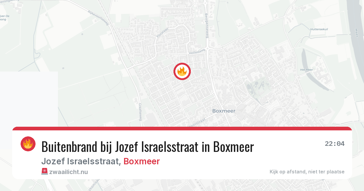 Buitenbrand bij Jozef Israelsstraat in Boxmeer — 6 apr 2026