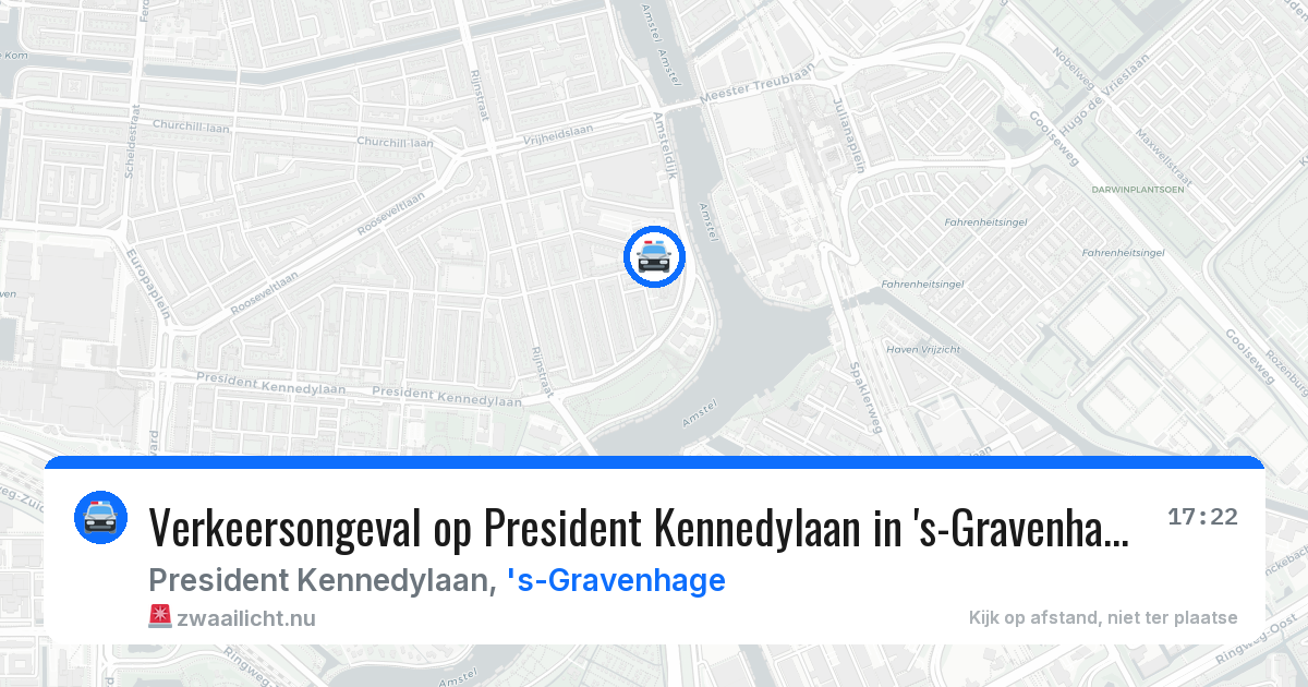 Verkeersongeval op President Kennedylaan in 's-Gravenhage — 8 apr 2026