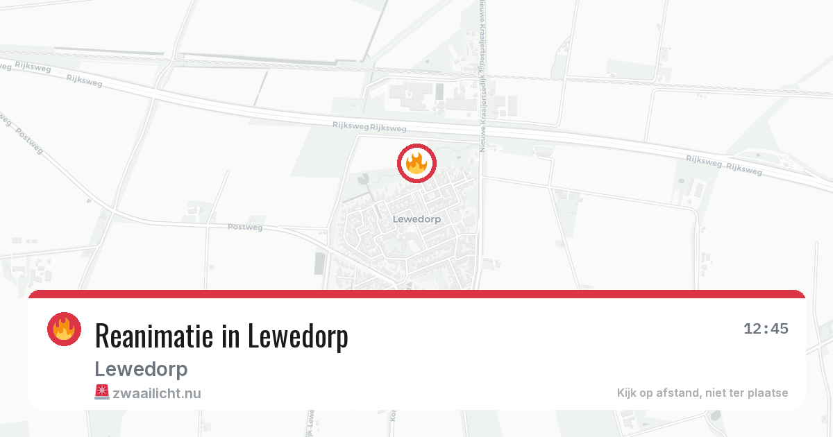 Reanimatie in Lewedorp — 12 mei 2026