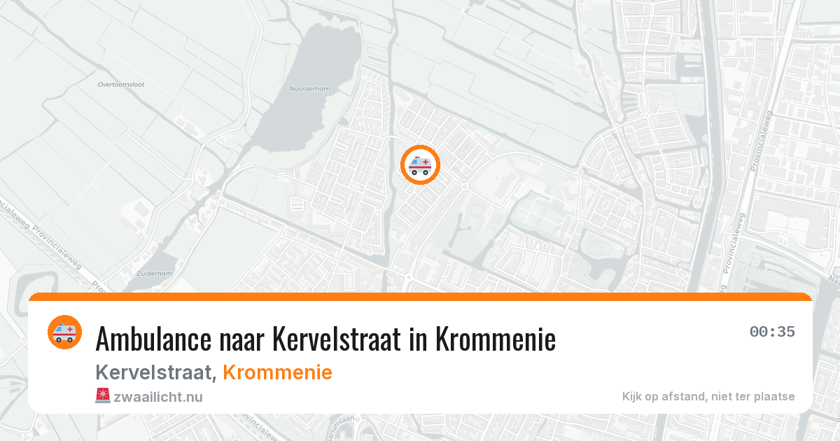 Ambulance naar Kervelstraat in Krommenie — 10 jul 2026