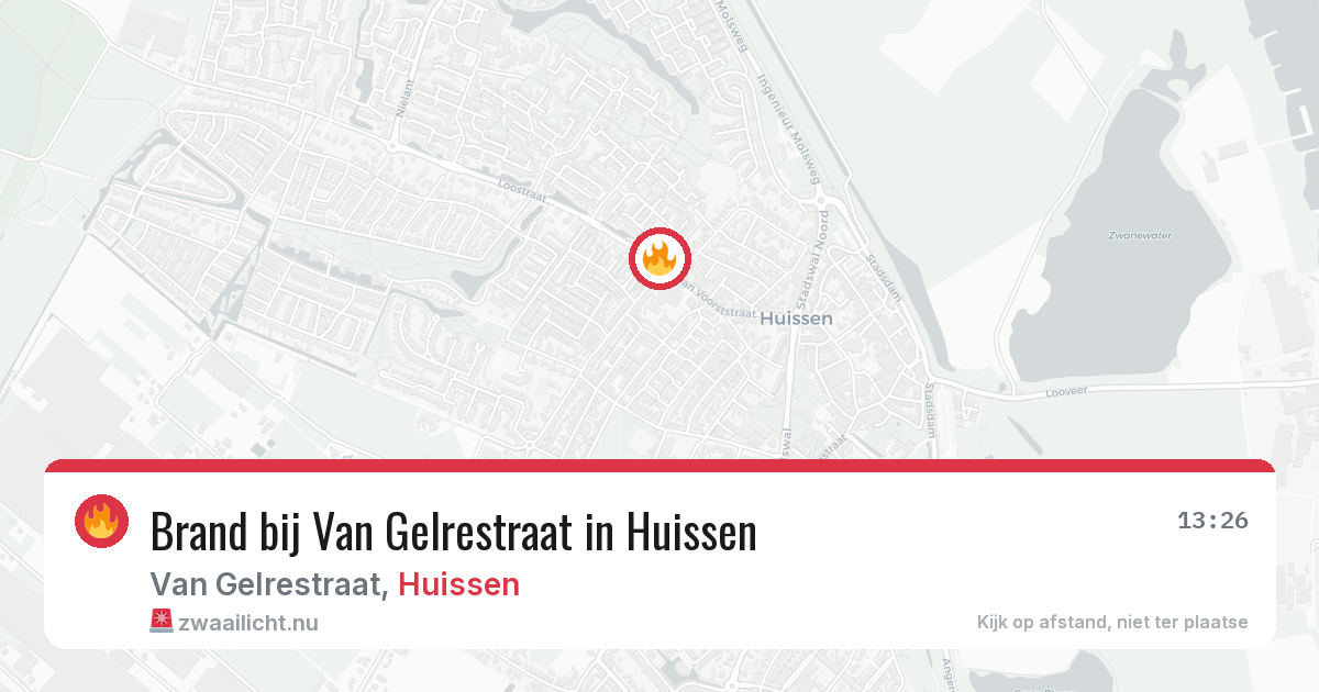 Brand bij Van Gelrestraat in Huissen — 14 jul 2026